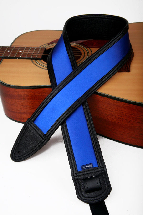 Blue Satin Custom Guitar Strap